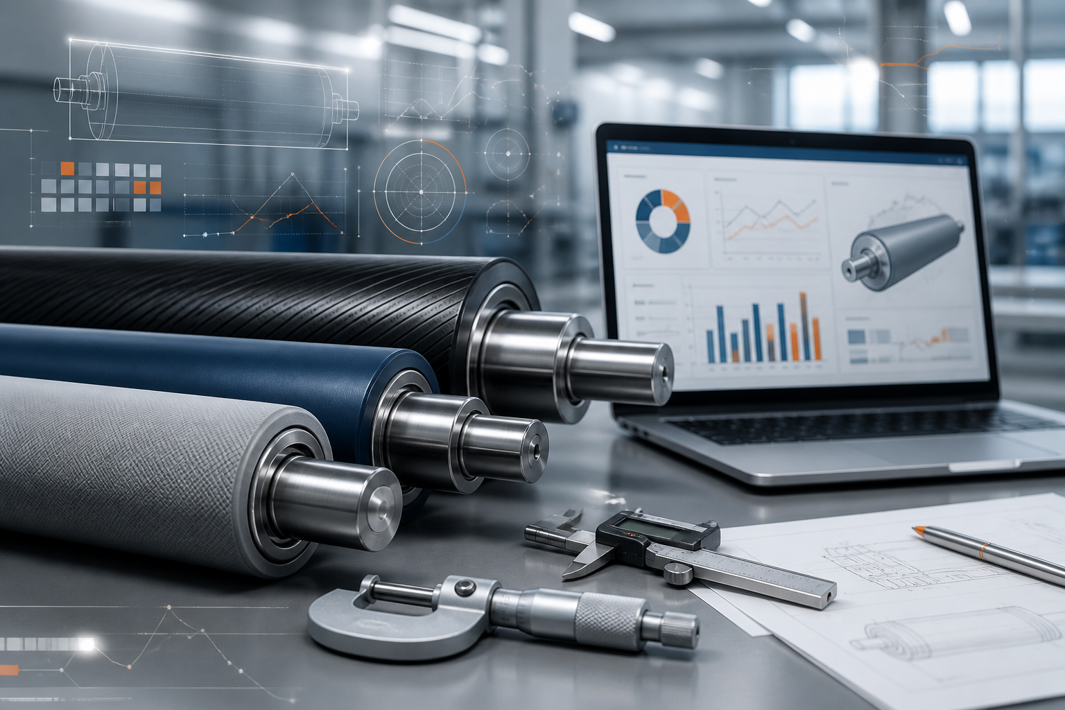 Engineering dashboard sample for industrial rolls