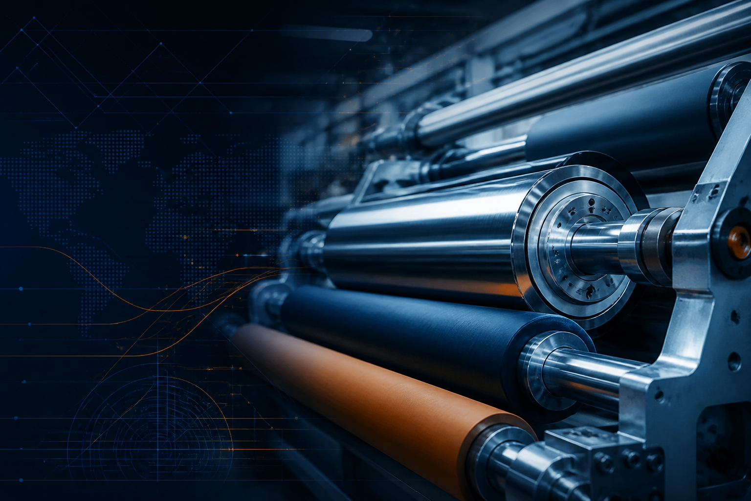 Industrial rolls and roller manufacturing technology sample visual
